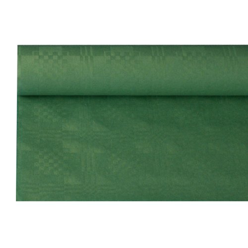 WOOOOZY Tischdecke dunkelgrün, Damastprägung 8x1,2m von PAPSTAR