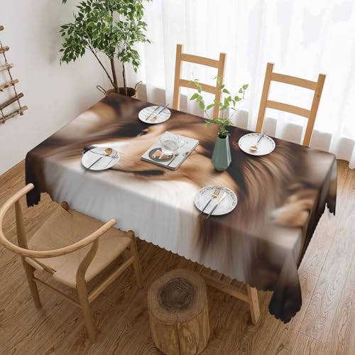 PAQOLSMCKR Tischdecke, rechteckig, 137 x 182 cm, Hunde-Tischdecken, wasserdicht, auslaufsicher, knitterfrei, dekorative Tischdecke für Küche, Camping PAQOLSMCKR Tischdecke, rechteckig, 137 x 182 cm, Hunde-Tischdecken, wasserdicht, auslaufsicher, knitterfrei, dekorative Tischdecke für Küche, Camping von PAQOLSMCKR