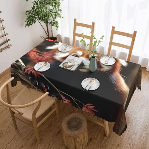 PAQOLSMCKR Tischdecke, rechteckig, 137 x 182 cm, Motiv: Pandas, wasserdicht, auslaufsicher, knitterfrei, dekorative Tischdecke für Küche, Camping PAQOLSMCKR Tischdecke, rechteckig, 137 x 182 cm, Motiv: Pandas, wasserdicht, auslaufsicher, knitterfrei, dekorative Tischdecke für Küche, Camping von PAQOLSMCKR
