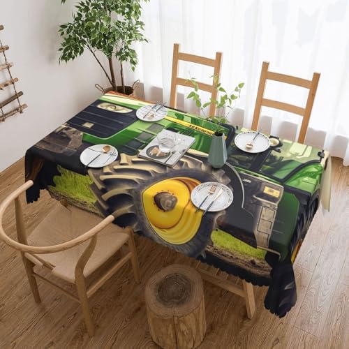 PAQOLSMCKR Tischdecke, rechteckig, 137 x 182 cm, Motiv: Traktor, wasserdicht, auslaufsicher, knitterfrei, dekorative Tischdecke für Küche, Camping PAQOLSMCKR Tischdecke, rechteckig, 137 x 182 cm, Motiv: Traktor, wasserdicht, auslaufsicher, knitterfrei, dekorative Tischdecke für Küche, Camping von PAQOLSMCKR