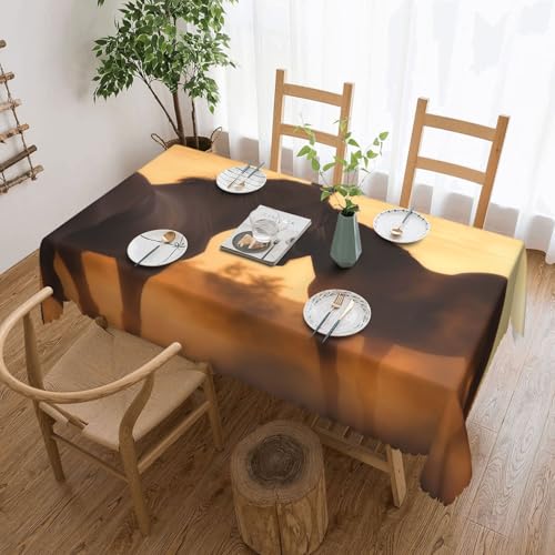 PAQOLSMCKR Tischdecke, rechteckig, 137 x 182 cm, Motiv: verliebte Pferde, wasserdicht, auslaufsicher, knitterfrei, dekorative Tischdecke für Küche, Camping PAQOLSMCKR Tischdecke, rechteckig, 137 x 182 cm, Motiv: verliebte Pferde, wasserdicht, auslaufsicher, knitterfrei, dekorative Tischdecke für Küche, Camping von PAQOLSMCKR