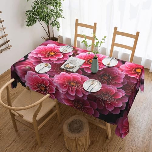 PAQOLSMCKR Tischdecke, rechteckig, 137 x 182 cm, Tischdecke mit blühenden Blumen, wasserdicht, auslaufsicher, knitterfrei, dekorative Tischdecke für Küche, Camping PAQOLSMCKR Tischdecke, rechteckig, 137 x 182 cm, Tischdecke mit blühenden Blumen, wasserdicht, auslaufsicher, knitterfrei, dekorative Tischdecke für Küche, Camping von PAQOLSMCKR