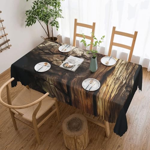 PAQOLSMCKR Tischdecke, rechteckig, Baumstamm-Tischdecken, wasserdicht, auslaufsicher, knitterfrei, dekorative Tischdecke für Küche, Camping, 137 x 182 cm PAQOLSMCKR Tischdecke, rechteckig, Baumstamm-Tischdecken, wasserdicht, auslaufsicher, knitterfrei, dekorative Tischdecke für Küche, Camping, 137 x 182 cm von PAQOLSMCKR