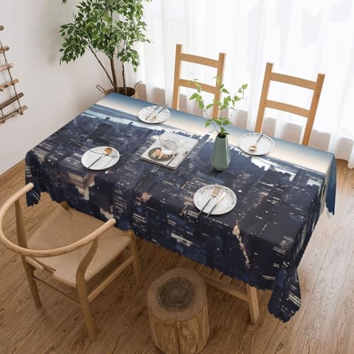 PAQOLSMCKR Tischdecke, rechteckig, New York City, wasserdicht, auslaufsicher, knitterfrei, dekorative Tischdecke für Küche, Camping, 137 x 182 cm PAQOLSMCKR Tischdecke, rechteckig, New York City, wasserdicht, auslaufsicher, knitterfrei, dekorative Tischdecke für Küche, Camping, 137 x 182 cm von PAQOLSMCKR