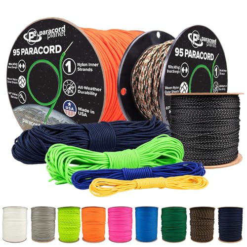Paracord Planet Paracord Typ 95 – strapazierfähige Nylon-Bastelschnur – ideal für Armbänder, Schlüsselbänder und mehr! Paracord Planet Paracord Typ 95 – strapazierfähige Nylon-Bastelschnur – ideal für Armbänder, Schlüsselbänder und mehr! von PARACORD PLANET