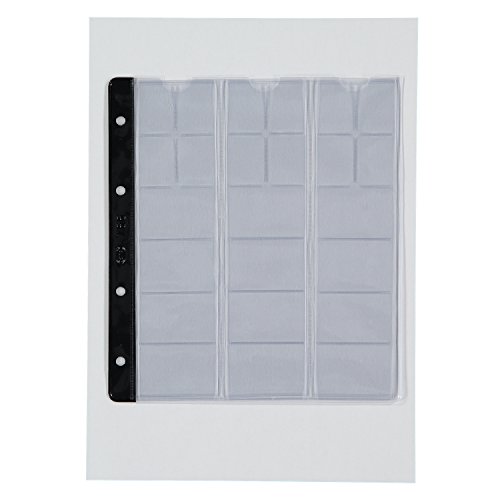 Pardo Münzbeutel - Pack von 10 Hüllen, 24 Unterkünften in Schwarz / Transparent, Kunststoff, Durchsichtige 24 Unterkünfte, Rücken verstärkt, Speziell für Euro Münzen, Große Qualität Pardo Münzbeutel - Pack von 10 Hüllen, 24 Unterkünften in Schwarz / Transparent, Kunststoff, Durchsichtige 24 Unterkünfte, Rücken verstärkt, Speziell für Euro Münzen, Große Qualität von PARDO