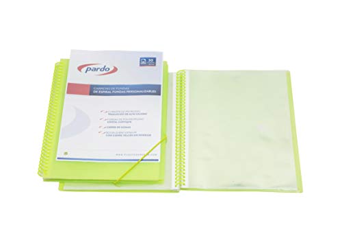 Pardo 843004 – Ordner mit 30 Ringhüllen, Polypropylen, Grün Pardo 843004 – Ordner mit 30 Ringhüllen, Polypropylen, Grün von PARDO