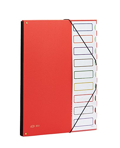 Pardo 85002 – Ordner Reifen Kunststoff 9 Abteilungen mit Gummizug, rot Pardo 85002 – Ordner Reifen Kunststoff 9 Abteilungen mit Gummizug, rot von PARDO