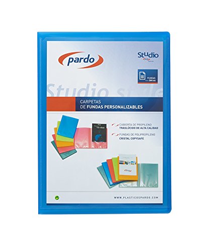 Pardo Studio Style Mappe, 10 Hüllen, Polypropylen, personalisierbar, Blau von PARDO