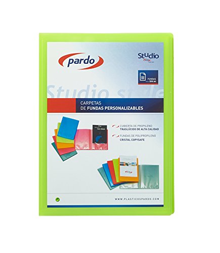 Pardo Studio Style Mappe, 10 Hüllen, Polypropylen, personalisierbar, Grün von PARDO