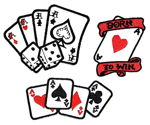 PARITA Aufnäher zum Aufbügeln, Motiv: Pik-Asse, Würfel, Spielkarten-Chips, Poker, Casino, Las, Vegas, Cartoon, für Jacke, Polo, T-Shirt, Tasche, Kostüm, Stickerei, hübsches Nähen auf Flicken (09) PARITA Aufnäher zum Aufbügeln, Motiv: Pik-Asse, Würfel, Spielkarten-Chips, Poker, Casino, Las, Vegas, Cartoon, für Jacke, Polo, T-Shirt, Tasche, Kostüm, Stickerei, hübsches Nähen auf Flicken (09) von PARITA