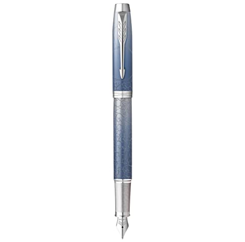 PARKER IM Premium Polar, Füllfederhalter, Grau abgestuft, Chrom-Zierteile, Feine Feder, blaue Tintenpatrone, Geschenkbox PARKER IM Premium Polar, Füllfederhalter, Grau abgestuft, Chrom-Zierteile, Feine Feder, blaue Tintenpatrone, Geschenkbox von PARKER