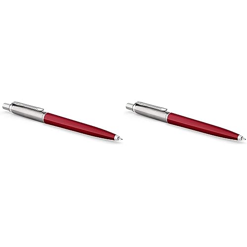 PARKER Jotter Originals Kugelschreiber | Klassisches Rot | Mittlere Spitze | Blau Tinte (Packung mit 2) von PARKER