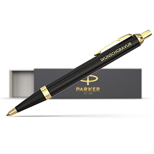 PARKER Kugelschreiber mit Gravur - dokumentenecht & blauschreibend - Personalisierte Geschenke für Weihachten/Geschenke für Büro - hochwertiges Geschenk für Männer und Frauen von PARKER