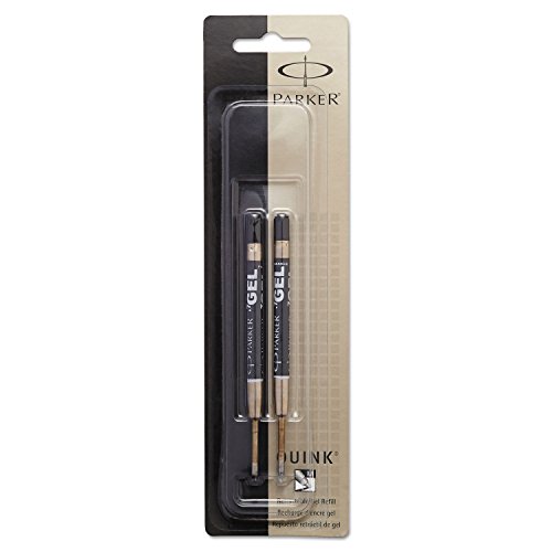 Parker QUINK Ballpoint Pen Gel Ink Refills, Medium Tip, Black, 2 Count von PARKER