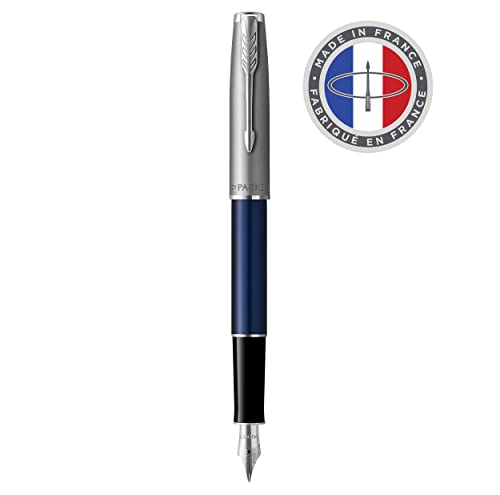 PARKER Sonnet Essentiel Füllfederhalter, Blau, Chrom-zierteile, Mittlere Edelstahlfeder - Geschenkbox PARKER Sonnet Essentiel Füllfederhalter, Blau, Chrom-zierteile, Mittlere Edelstahlfeder - Geschenkbox von PARKER