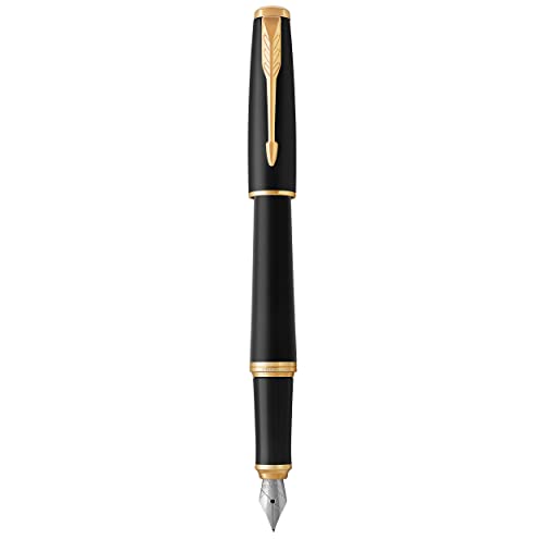 Parker Urban Füller | Muted Black mit Goldzierteilen | Füllfederhalter mit feiner Feder und blauer Tinte | Geschenkbox von PARKER