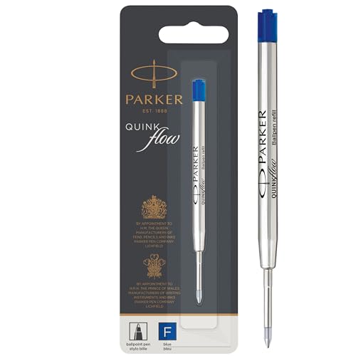 Parker Kugelschreibermine | feine Spitze | blaue QUINKflow Tinte | 1 Ersatzmine für Kugelschreiber von PARKER