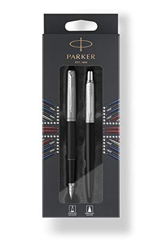 Parker 2046256 DuoSet JOTTER Füller und Kugelschreiber Blister Bond Street Schwarz von PARKER
