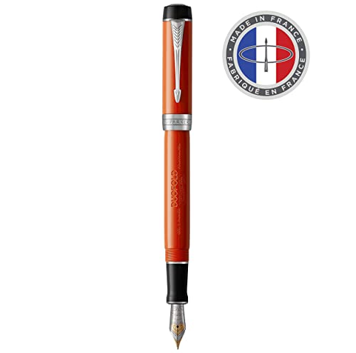 Parker Duofold Classic Füller | Big Red Vintage | Größe Centennial | Füllfederhalter mit feiner Feder aus Massivgold | schwarze Tinte und Konverter | Geschenkbox Parker Duofold Classic Füller | Big Red Vintage | Größe Centennial | Füllfederhalter mit feiner Feder aus Massivgold | schwarze Tinte und Konverter | Geschenkbox von PARKER