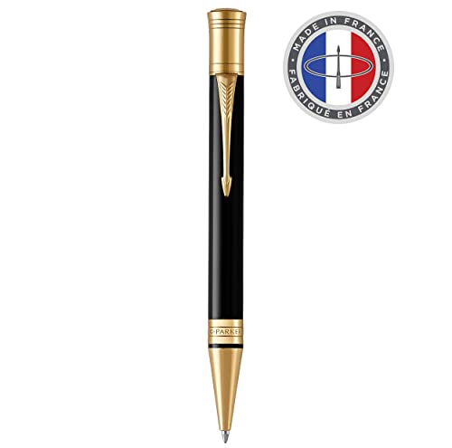 Parker Duofold Classic Kugelschreiber in Black mit gold-plattierten Zierteilen | mittlere Schreibspitze | schwarze Tinte Parker Duofold Classic Kugelschreiber in Black mit gold-plattierten Zierteilen | mittlere Schreibspitze | schwarze Tinte von PARKER