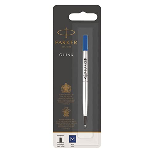 Parker Ersatzminen für Tintenroller | mittlere Spitze | blaue QUINK Tinte | 1 Stück Parker Ersatzminen für Tintenroller | mittlere Spitze | blaue QUINK Tinte | 1 Stück von PARKER