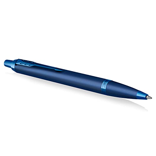 Parker IM Monochrome Kugelschreiber | blaue Tinte | Oberfläche und Zierteile in Blau | medium Spitze | Geschenkbox von PARKER