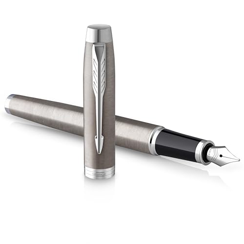 Parker IM Füller | Edelstahl mit Chrom-Zierteilen | Füllfederhalter mit feiner Feder und blauer Tinte | Geschenkbox Parker IM Füller | Edelstahl mit Chrom-Zierteilen | Füllfederhalter mit feiner Feder und blauer Tinte | Geschenkbox von PARKER