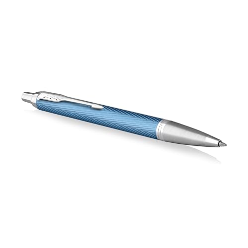 Parker IM Kugelschreiber | Blaugraue Premium-Lackierung mit Chromverzierung | Mittlere Schreibspitze mit blauer Nachfüllmine | Geschenkbox Parker IM Kugelschreiber | Blaugraue Premium-Lackierung mit Chromverzierung | Mittlere Schreibspitze mit blauer Nachfüllmine | Geschenkbox von PARKER