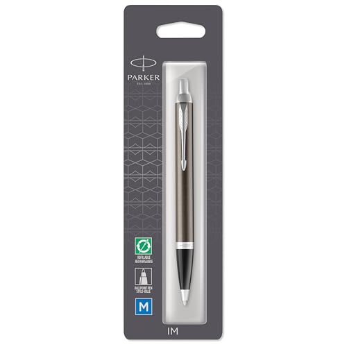 Parker IM Kugelschreiber | Premium Dark Espresso | mittelstarke Schreibspitze | Nachfüllmine mit blauer Tinte | Blister-Verpackung Parker IM Kugelschreiber | Premium Dark Espresso | mittelstarke Schreibspitze | Nachfüllmine mit blauer Tinte | Blister-Verpackung von PARKER
