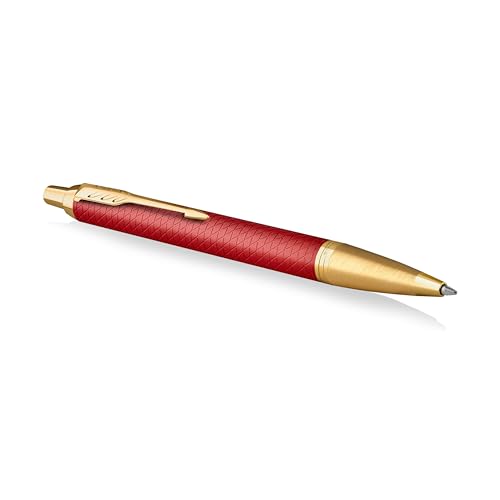 Parker IM Kugelschreiber | Rote Premiumlackierung mit goldenen Zierteilen | Mittlere Schreibspitze mit blauer Nachfüllmine | Geschenkbox Parker IM Kugelschreiber | Rote Premiumlackierung mit goldenen Zierteilen | Mittlere Schreibspitze mit blauer Nachfüllmine | Geschenkbox von PARKER