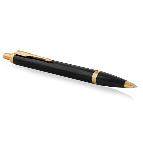 Parker IM Kugelschreiber | Schwarze Lackierung mit Goldzierteileny | Mittlere Spitze | Blau | Geschenkbox Parker IM Kugelschreiber | Schwarze Lackierung mit Goldzierteileny | Mittlere Spitze | Blau | Geschenkbox von PARKER