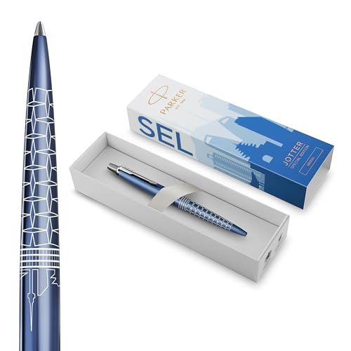 Parker Jotter Kugelschreiber | Special Edition | Seoul-Blau mit Chrome-Zierteilen | Mittlere Spitze | Blaue Tinte | Geschenkbox von PARKER