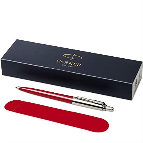 Parker Jotter Kugelschreiber mit Samtbeutel, schwarze Tinte, Rot Parker Jotter Kugelschreiber mit Samtbeutel, schwarze Tinte, Rot von PARKER