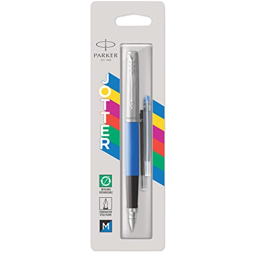 Parker Jotter Originals Füller | Klassisches Blau | Füllfederhalter mit mittlerer Feder | blaue Tinte Parker Jotter Originals Füller | Klassisches Blau | Füllfederhalter mit mittlerer Feder | blaue Tinte von PARKER