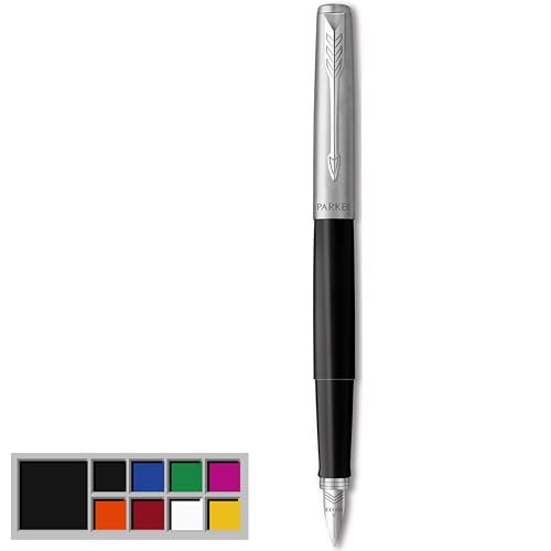 Parker Jotter Originals Füller , Klassisches Schwarz , Füllfederhalter mit mittlerer Feder , blaue Tinte Parker Jotter Originals Füller , Klassisches Schwarz , Füllfederhalter mit mittlerer Feder , blaue Tinte von PARKER