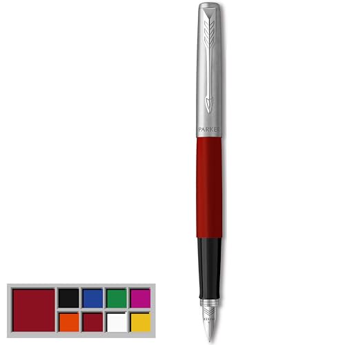 Parker Jotter Originals Füller | Klassisches Rot | Füllfederhalter mit mittlerer Feder | Schulsachen und bürobedarf | blaue Tinte Parker Jotter Originals Füller | Klassisches Rot | Füllfederhalter mit mittlerer Feder | Schulsachen und bürobedarf | blaue Tinte von PARKER