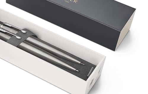 Parker Kugelschreiber und Bleistift Set in Parker-Geschenkbox, Edelstahl, schwarze Schreibfarbe von PARKER