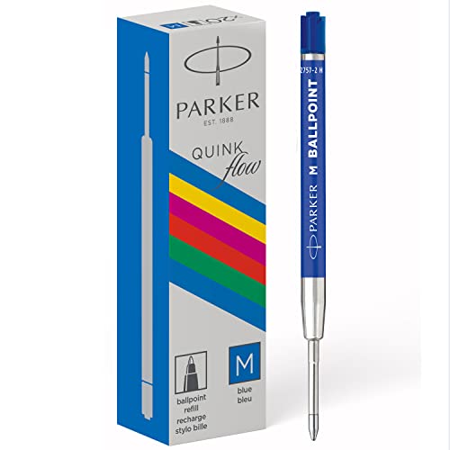 Parker Kugelschreiberminen | mittlere Schreibspitze | blaue QUINKflow Tinte | 20 Ersatzminen für Kugelschreiber Parker Kugelschreiberminen | mittlere Schreibspitze | blaue QUINKflow Tinte | 20 Ersatzminen für Kugelschreiber von PARKER