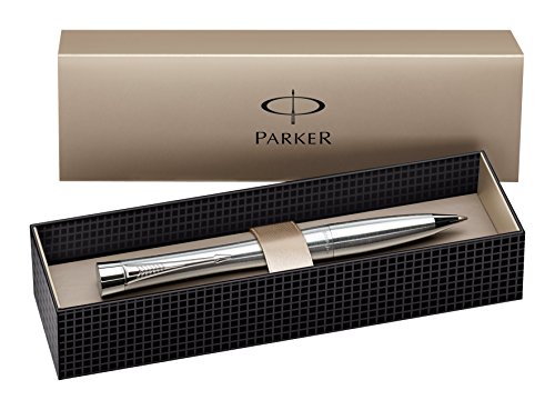 Parker S0767120 Urban-Kugelschreiber (Metro metallic mit Chromverzierungen, blaue Tinte) von PARKER