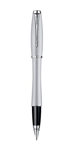 Parker S0850780 Füllfederhalter Urban Fast-Track silber C.C, Strichbreite M, schreibfarbe blau Parker S0850780 Füllfederhalter Urban Fast-Track silber C.C, Strichbreite M, schreibfarbe blau von PARKER
