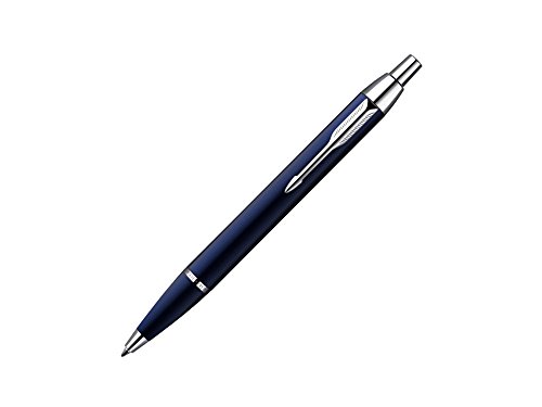 Parker S0856460 IM-Kugelschreiber (blau Lackiert mit Chromeinfassung, Strichstärke Mittel) schreibfarbe blau von PARKER