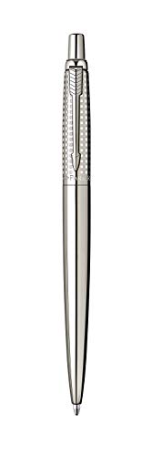Parker S0908820 Kugelschreiber Jotter Shiny Stainless Steel Chiselled C.C, Strichbreite M, schreibfarbe blau Parker S0908820 Kugelschreiber Jotter Shiny Stainless Steel Chiselled C.C, Strichbreite M, schreibfarbe blau von PARKER