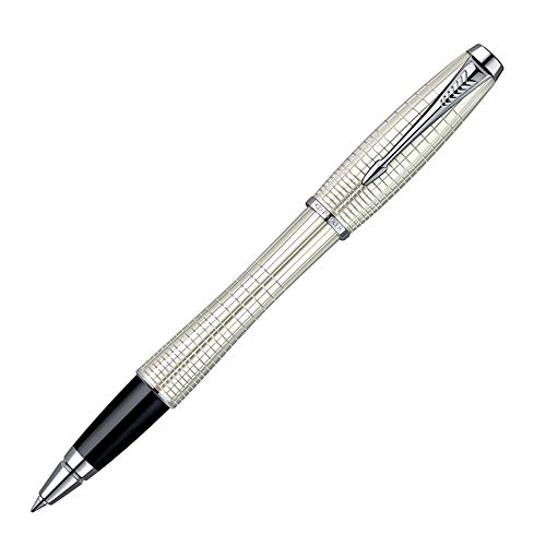 Parker S0911440 Urban Premium-Tintenroller (gemeißeltes perlmutt-metallic mit Chromverzierungen, schwarze Tinte) von Parker