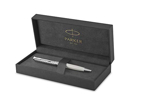 Parker Sonnet Metal & Pearl Lacquer Kugelschreiber (mittlere Schreibspitze) mit Palladium-beschichteten Zierteilen - in attraktiver Geschenkbox von PARKER