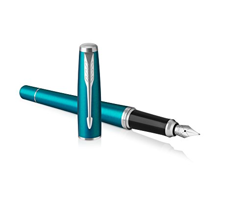 Parker Urban-Füllfederhalter, Vibrant Blue, Federstärke M, mit blauer Tinte (1931602) von PARKER