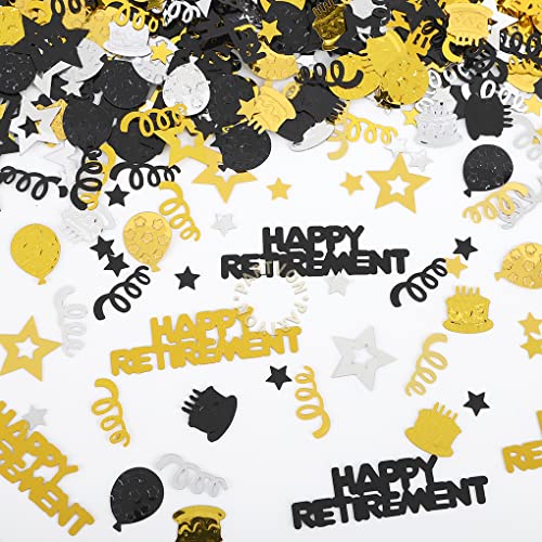 Party-Dekorationen für den Ruhestand, Schwarz, Gold, Happy Retirement, Konfetti, hängende Wirbel, Luftballons, Kuchentisch, Tafelaufsätze, Partyzubehör für Damen und Herren Party-Dekorationen für den Ruhestand, Schwarz, Gold, Happy Retirement, Konfetti, hängende Wirbel, Luftballons, Kuchentisch, Tafelaufsätze, Partyzubehör für Damen und Herren von PARTVON