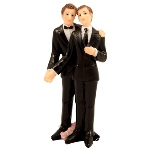 Deko-Figur Hochzeitspaar Mann & Mann, ca. 12 cm von PARTY DISCOUNT