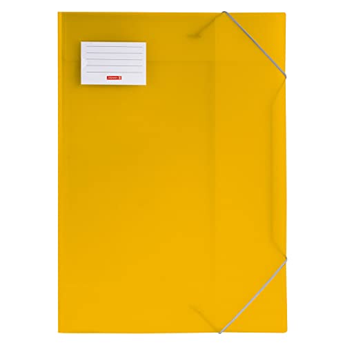 NEU BRUNNEN Sammelmappe FACT!pp DIN A3 aus Kunststoff, gelb, mit Gummizug von PARTY DISCOUNT