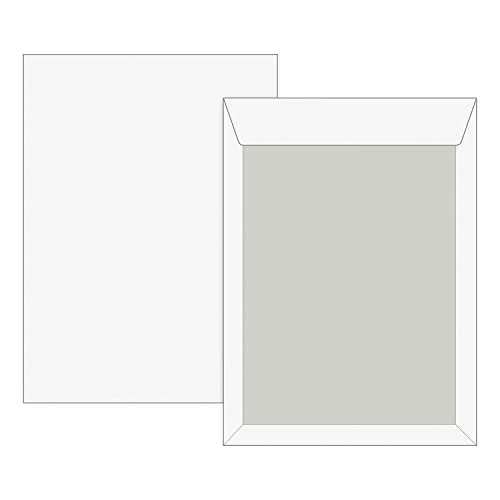 NEU Versandtasche B5 weiß mit Papprücken, 5 Stück von PARTY DISCOUNT
